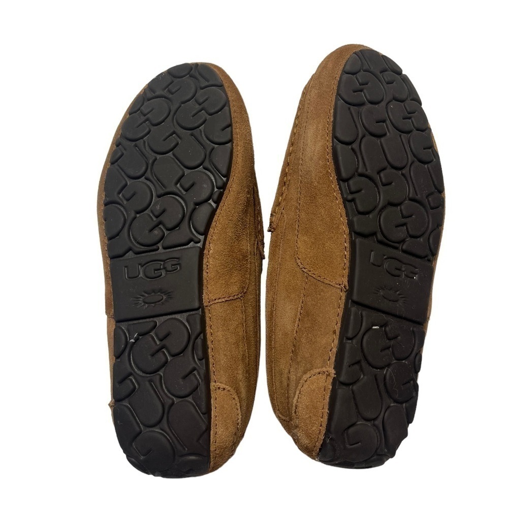 UGG Tan Faux Shearling‎ Lined Alder Suede Slippers - Picture 5 of 9